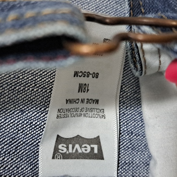 Boys Levi's Denim Bib Overalls Sz 18m - Picture 4 of 4